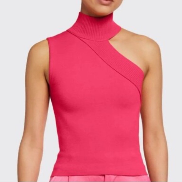 Alice+Olivia Wild Pink “Kiki Cut-Out Tank” Top Medium Excellent Condition! - Picture 5 of 11